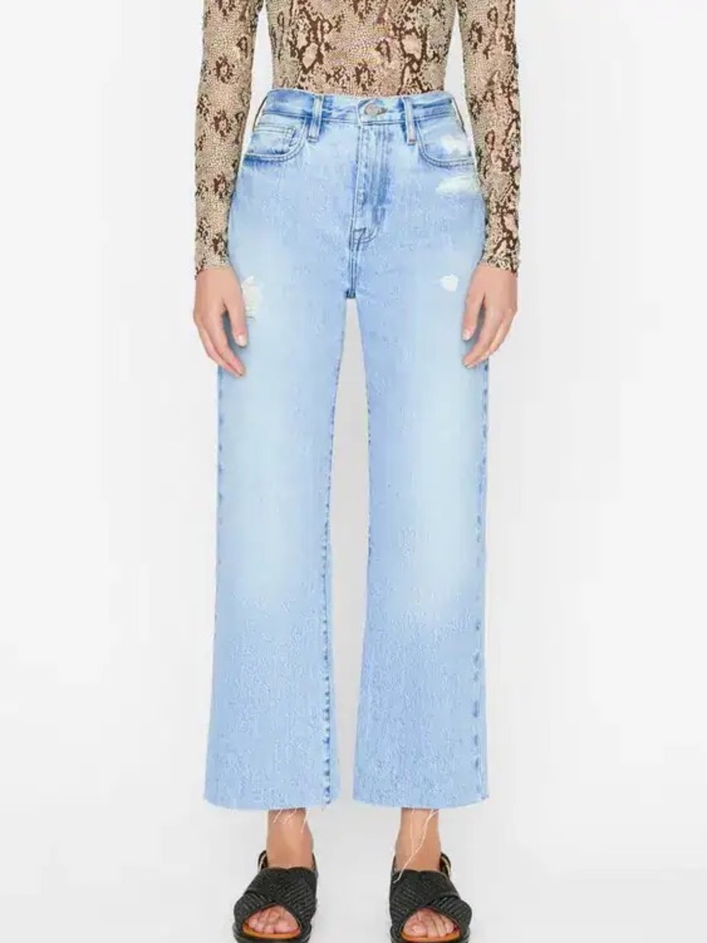 Frame Le Jane Crop Rossum Rips | Size 26